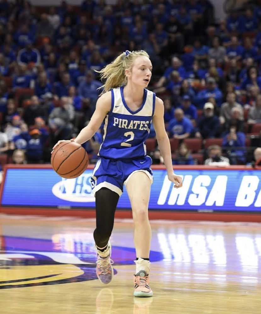 Gracie Furlong as she plays in last year's state tournament. “Being able to experience a state game is something that I will never forget,” said Gracie Furlong ‘25. “I am really hoping we can make another big run this year.” The Galena Pirates ended up taking state runner-up last season! 